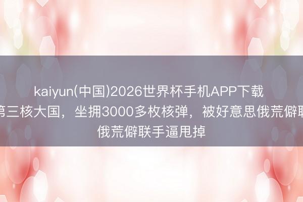 kaiyun(中国)2026世界杯手机APP下载 曾是天下第三核大国，坐拥3000多枚核弹，被好意思俄荒僻联手逼甩掉