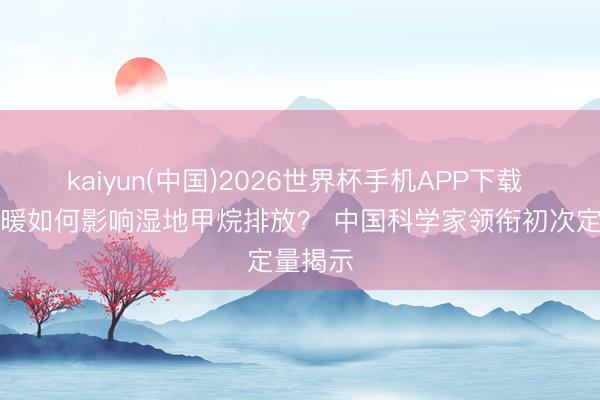 kaiyun(中国)2026世界杯手机APP下载 大家变暖如何影响湿地甲烷排放？ 中国科学家领衔初次定量揭示